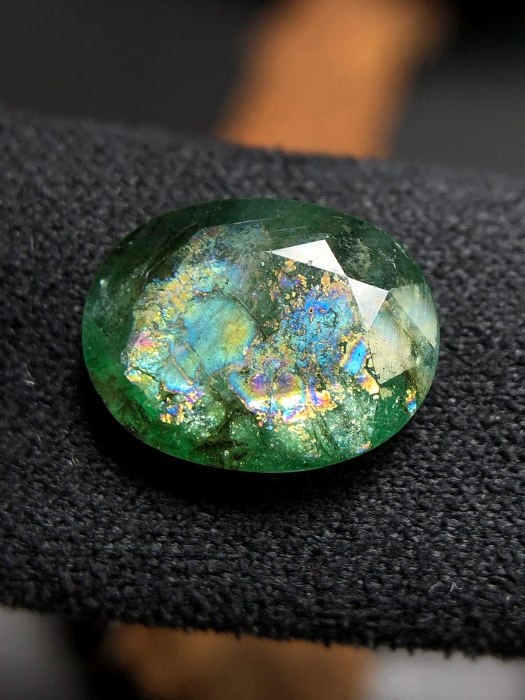 Fire Sunstone Rainbow Fire Emerald Sunstone: 2 Carat Oval Gemstone, 10x8 Mm - Etsy