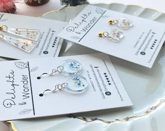 Real Flower Resin Earrings