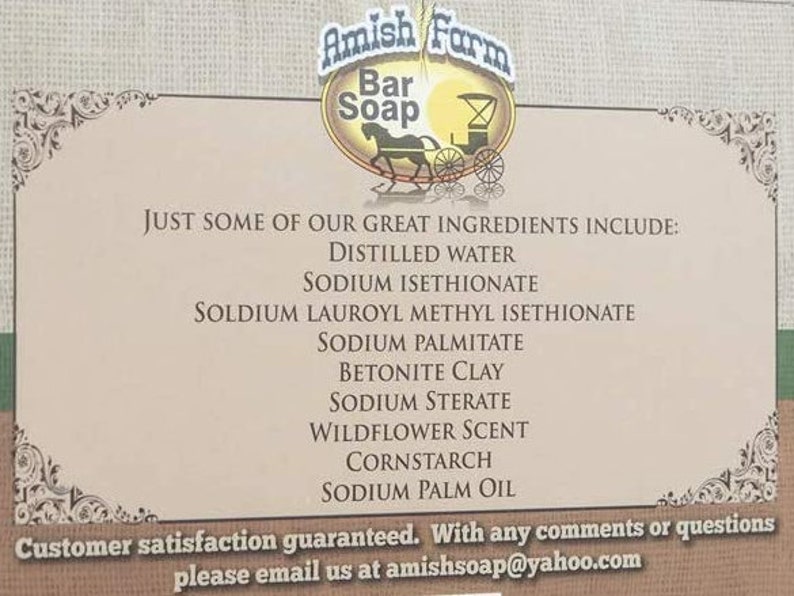 Amish Farms Handmade Bar Soap Natural Ingredients Cold Etsy