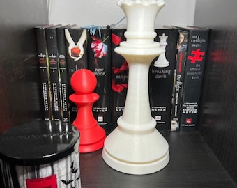 Piezas de ajedrez de reina y peón