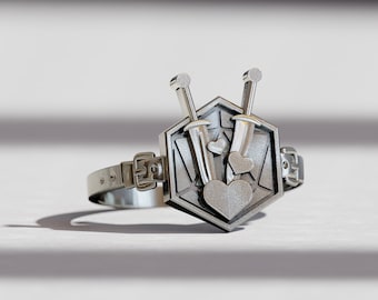 Dnd rogue dice ring for dnd wedding ring dnd ring for dnd birthday d20 dice ring for women assassin dnd heart ring for dnd player nerdy ring
