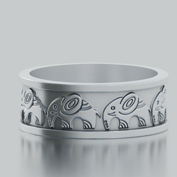 Cute Elephant Ring With Elephant Patterns Elephant Ring for