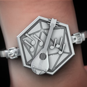 Dnd Bard Dice Ring | D20 Dice Jewelry for DnD Wedding & Accessories | Unique Gift for DnD Classes | Nerdy Character Ring