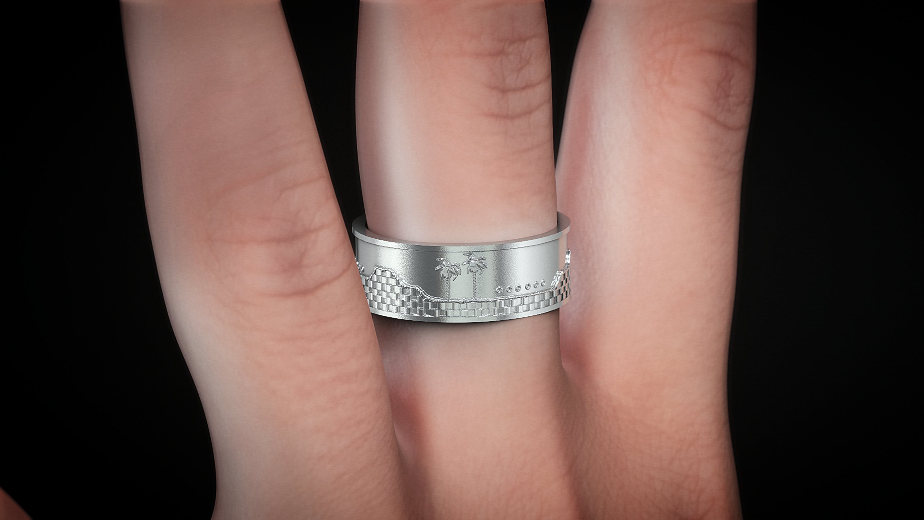 Retro Sonic the Hedgehog Green Hill Zone Ring, Classic Sonic Ring