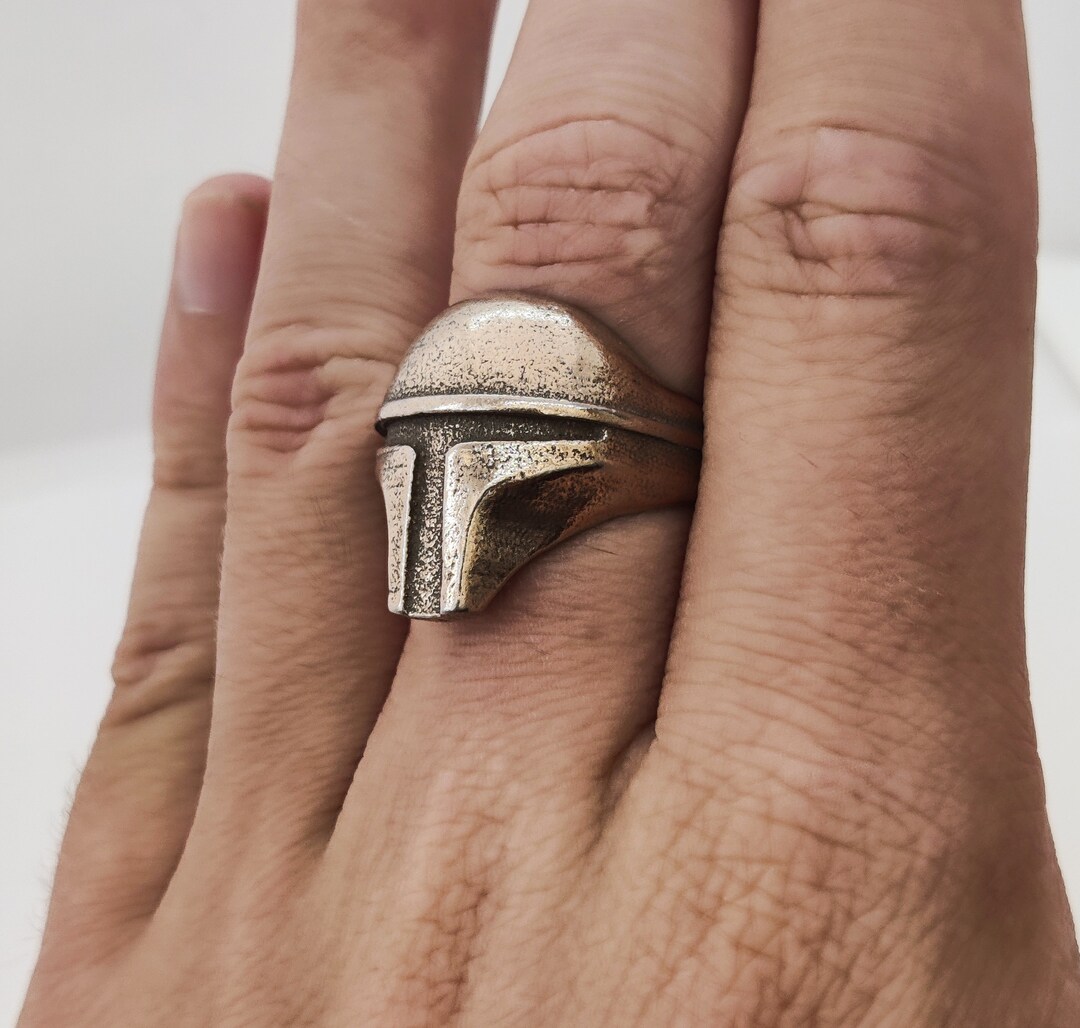Mandalorian Helmet Ring Star Wars Ring Star Wars Jewellery Etsy