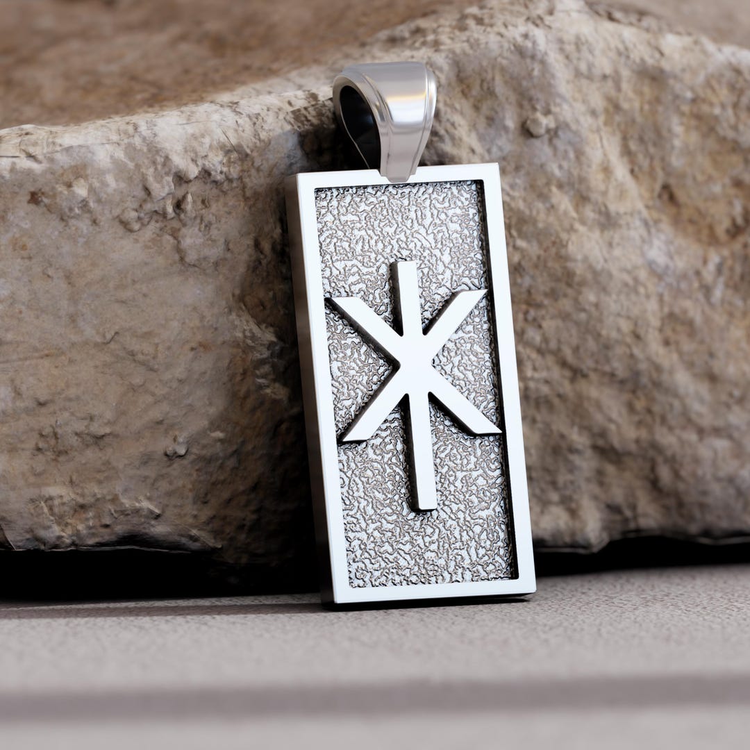 Strength Bind Rune Pendant in Sterling Silver – Viking Norse Symbol ...