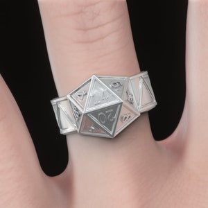 Dnd dice ring for dnd birthdays dnd characters d20 metal dice dnd Jewelry gift for her dnd dice jewelry gift for him dnd dice geeky merch