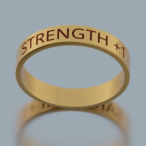 Anillo de estadísticas de personaje DND para cumpleaños dnd Anillo dnd personalizado para boda dnd linda pareja dnd anillo de oro mazmorras y dragones clase dnd