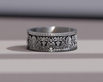 Roman Ring for Men in Sterling Silver – Ancient Empire Wedding Band