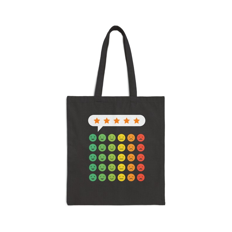 Smiley Faces Tote Bag, Smiley Faces, Emoji Rating, Mood Scale, Smiley