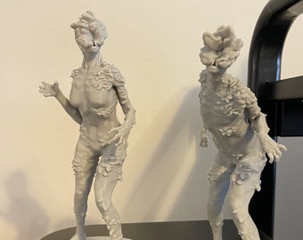 1/10th scale Clickers, The Last of Us Inspired - 3D Resin Printed Statues