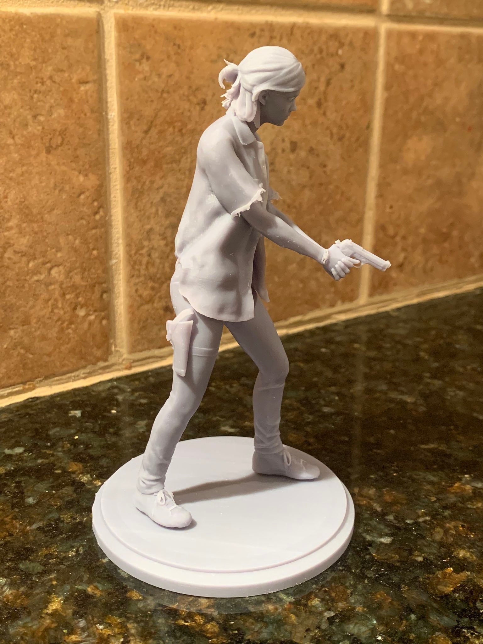 Dina Seattle Figurine the Last of Us 2 3D Resin Printed 