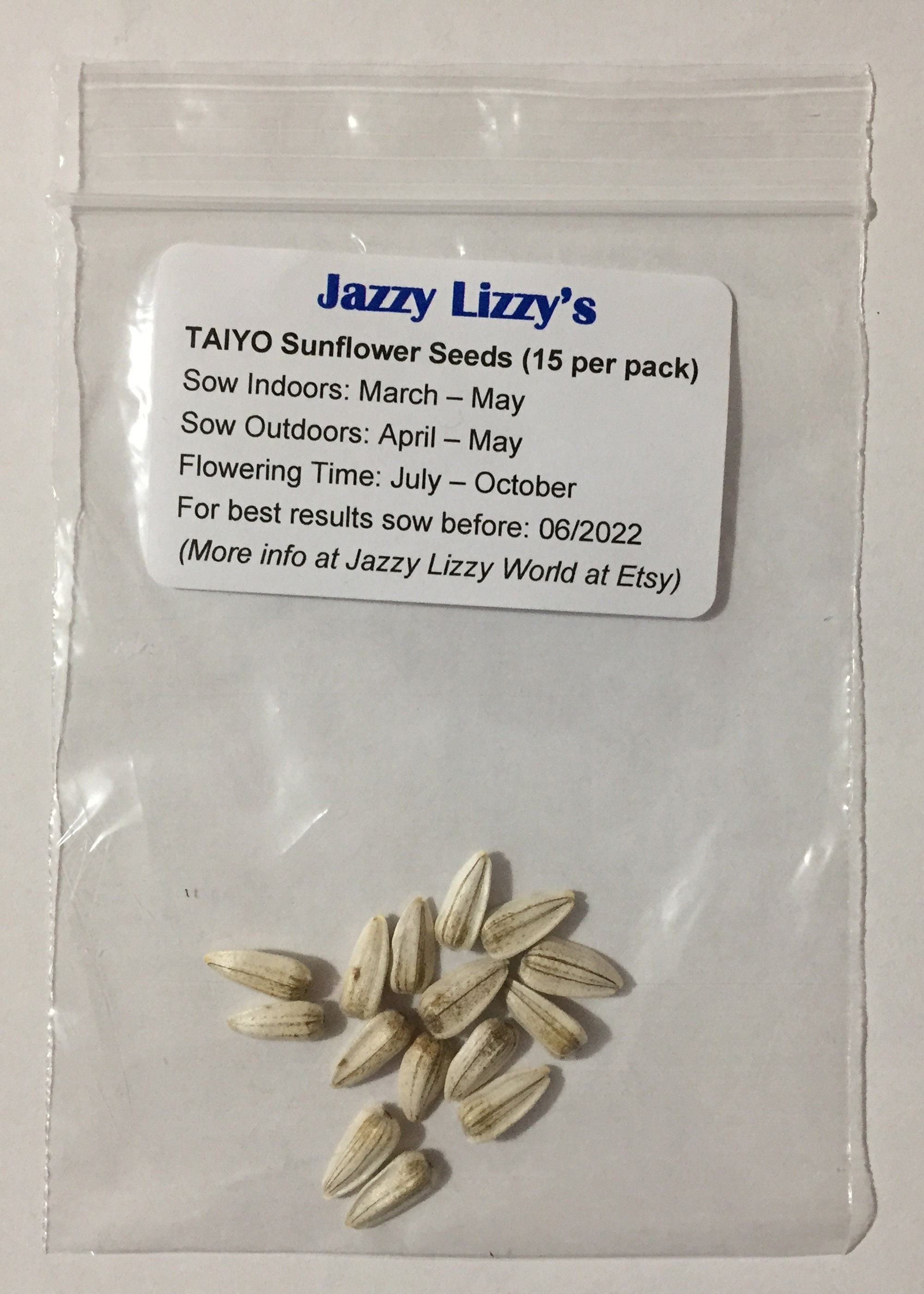 Giant Taiyo Sunflower Seeds x 15 Non GMO Large Etsy