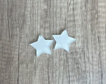 Star Earings Blank - Sublimation Acrylic Blank - Sublimation - Acrylic - Blank - Star Blank - Sold in Pairs