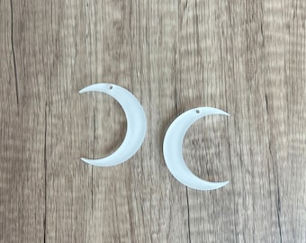 Crescent Moon Earrings Blank – Sublimation Acrylic Blank - Sublimation - Acrylic - Blank- Crescent Moon - Sold in Pairs