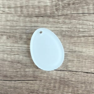 Egg Keychain Blank - Sublimation Acrylic Blank - Acrylic - Sublimation - Blank- Egg Keychain - Easter Keychain