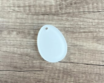 Egg Keychain Blank - Sublimation Acrylic Blank - Acrylic - Sublimation - Blank- Egg Keychain - Easter Keychain