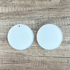 Circle Sublimation Blank - 2&quot; Circle - With or Without Hole – Keychain Sublimation Blank - Tag or Cake Topper Sublimation Blank