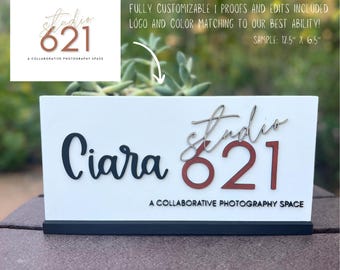 Personalized Custom Sign | Business Logo or Name | Logo & Color Matching | Perfect Gift for Office, Home, Business | Wall Decor | Nursery