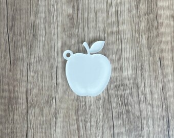 Apple Keychain Blank – Sublimation Acrylic Blank - Sublimation - Acrylic - Blank - Apple - Teachers Keychain