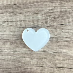 Heart Keychain Blank - Sublimation Acrylic Blank – Sublimation - Acrylic - Blank - Heart shape keychain