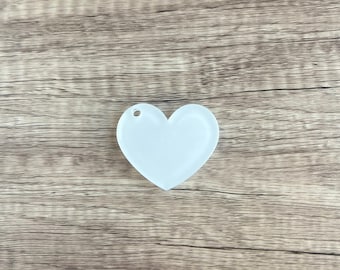 Heart Keychain Blank - Sublimation Acrylic Blank – Sublimation - Acrylic - Blank - Heart shape keychain