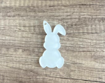 Bunny Rabbit Keychain Blank - Sublimation Acrylic Blank - Sublimation - Acrylic - Blank - Rabbit Keychain - Easter Keychain
