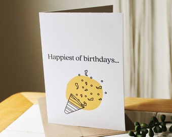 Modern Christian Birthday Card + Confetti + O.G. + Fun + Cool + For Men + For Women