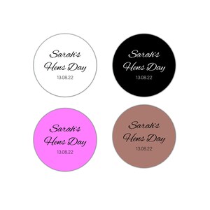 Personalised Hens Day Stickers, Bridal Shower Stickers, Bachelorette party Stickers, Wedding Sticker, Bonbonniere wedding, Wedding ideas