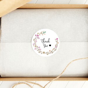Thankyou Round Logo Business Stickers | Various Sizes | Packing Labels | Wedding Stickers | Australia