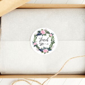 Thankyou Round Logo Business Stickers | Various Sizes | Packing Labels | Wedding Stickers | Australia