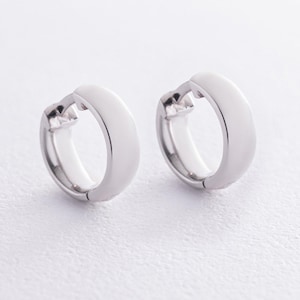 Sterling Silver Huggie Hoop Earrings | Minimalist Silver Hoops | Small 925 Silver Earrings for Everyday | Classic Silver Hoops