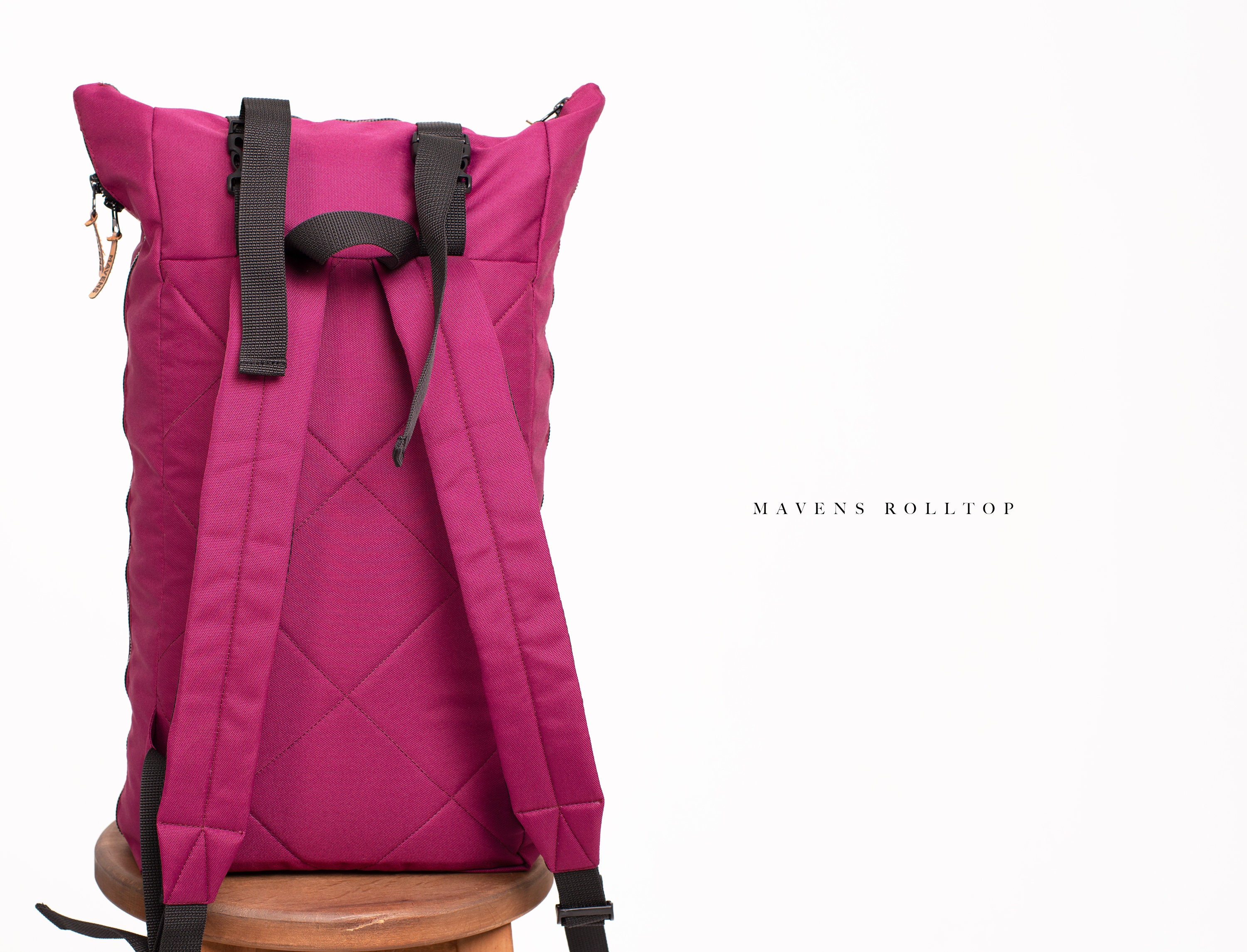 Roll Top Waterproof Backpack in Purple for Travel Hiking City Etsy