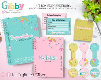 ARCHIVO Super kit box agenda emprendedora / a5 , editable