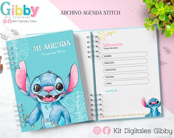 Archivo Digital - Bella agenda Stitch 2024 / formato editable en PPT y en PDF / Tamaño A5