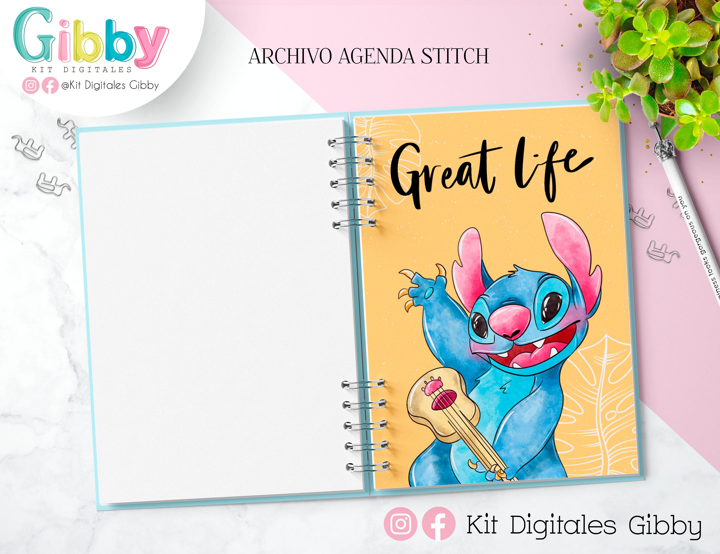 Archivo Digital Bella agenda Stitch 2024 / formato editable en PPT y en ...