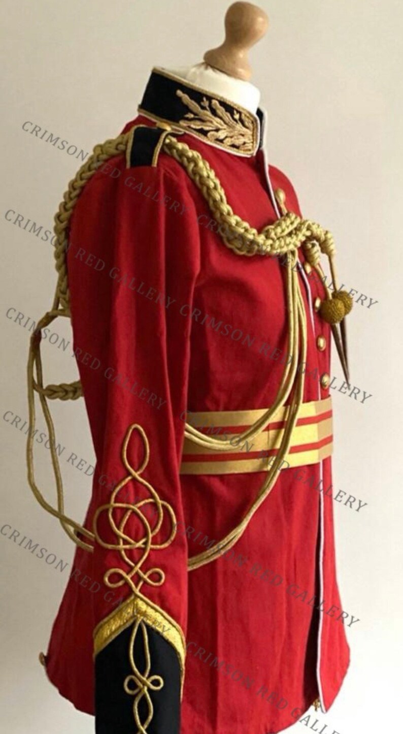 Red/black British Royal Jacket With Sash and Tassels to Fit Chest Size ...