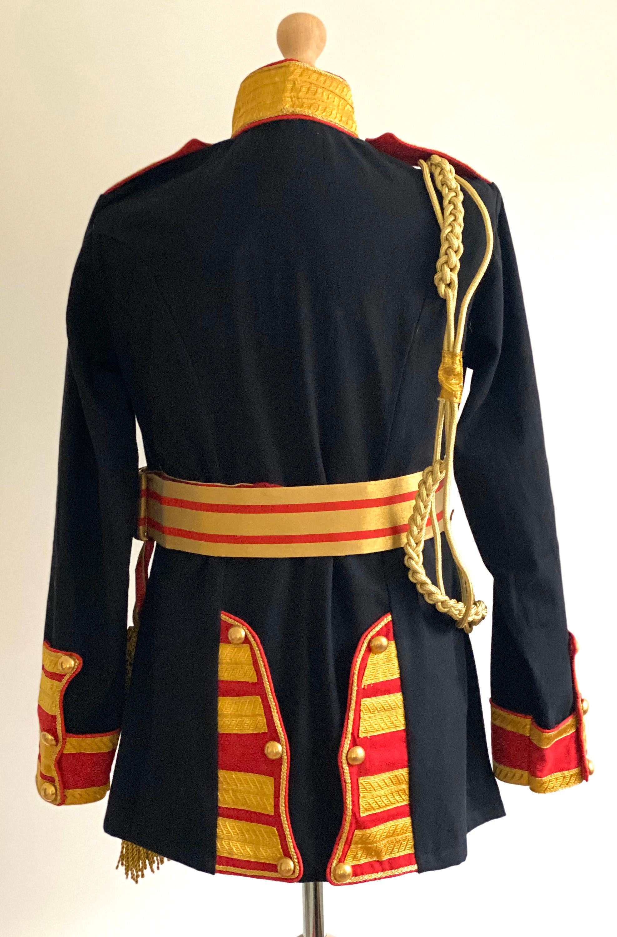 Black/red British Royal Jacket With Sash and Tassels to Fit Etsy UK