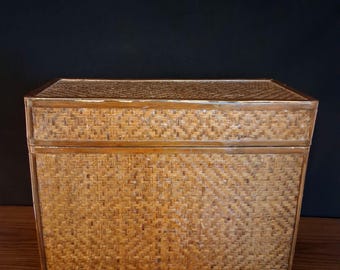 Vintage Rattan Republic of China Box