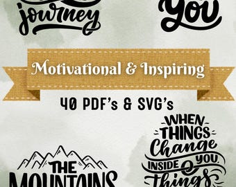 Inspirational & Motivational Svg Typography