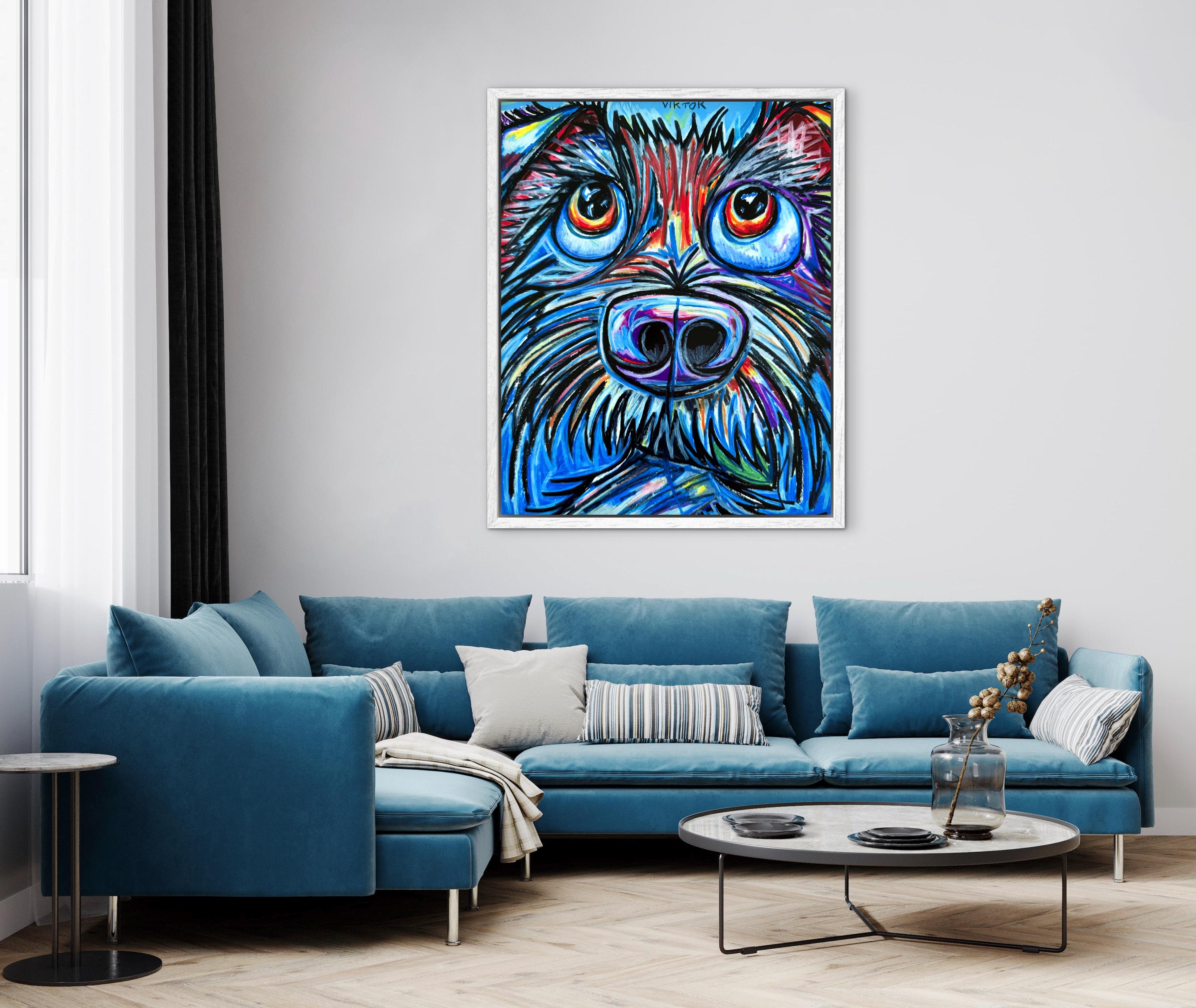 犬 - 動物ポップアート、犬のプリント、動物キャンバス、カラフルな