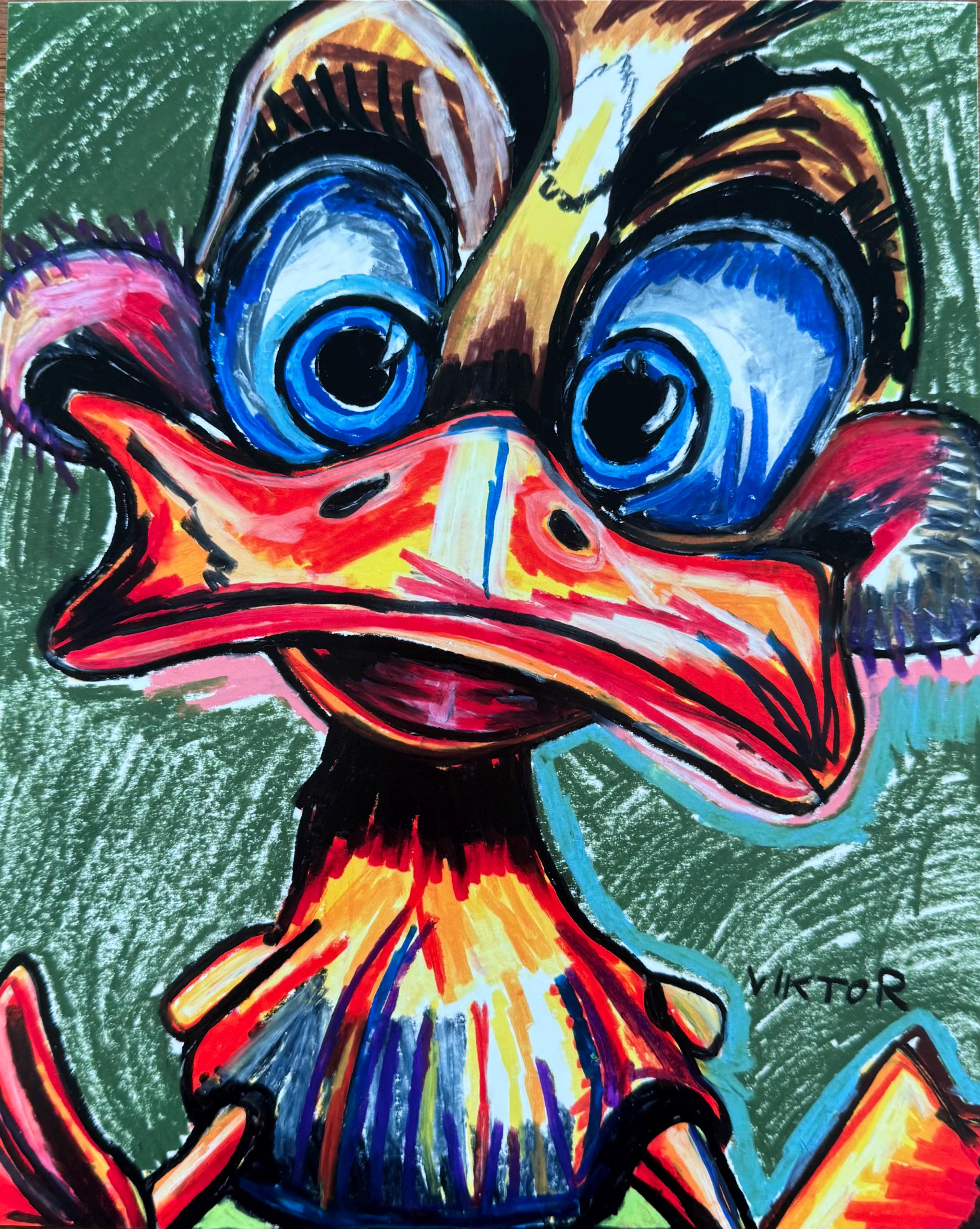 面白いアヒルのプリント | 動物のウォールアート | モダンなボヘミアン