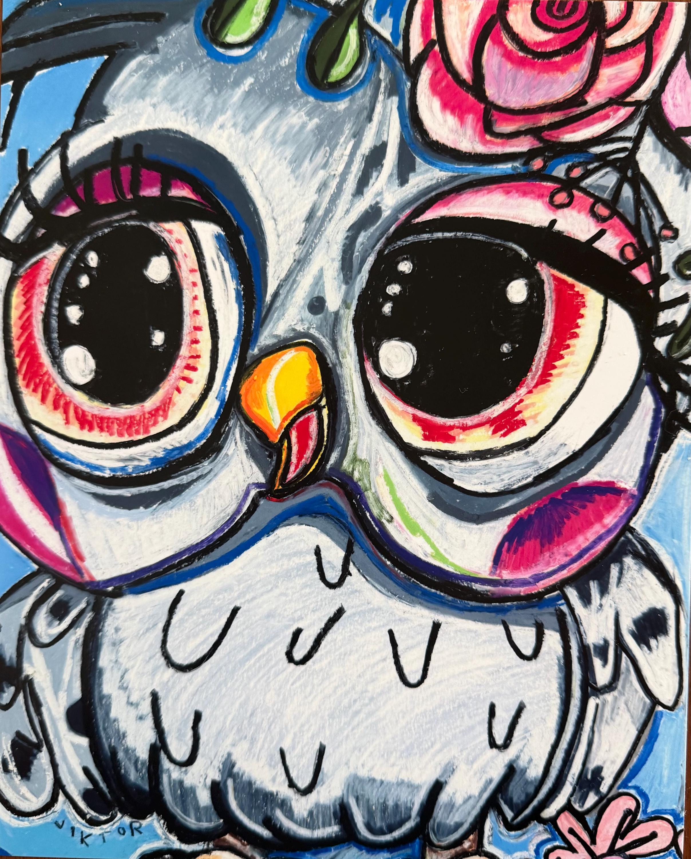 Owl - Animal Pop Art Prints, ANIMAL Canvas Print, Colorful Poster