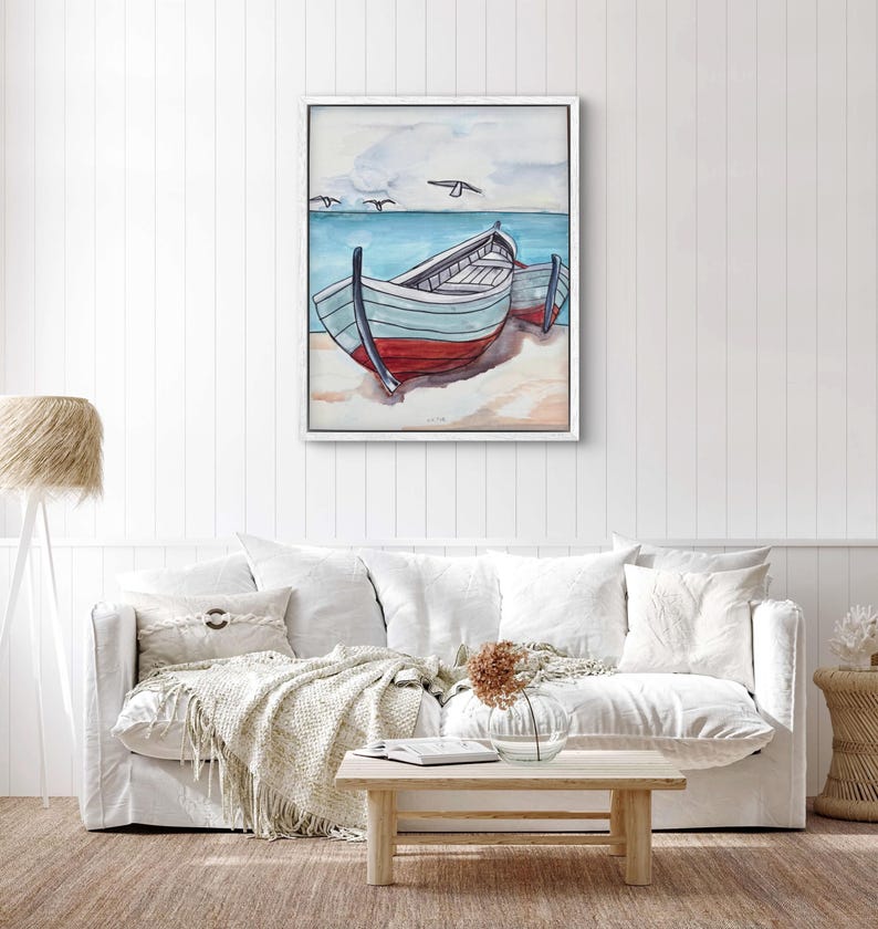 SAILING BOAT Art Print | Coastal Wall Art | Seaside Sailboat | Ocean ...