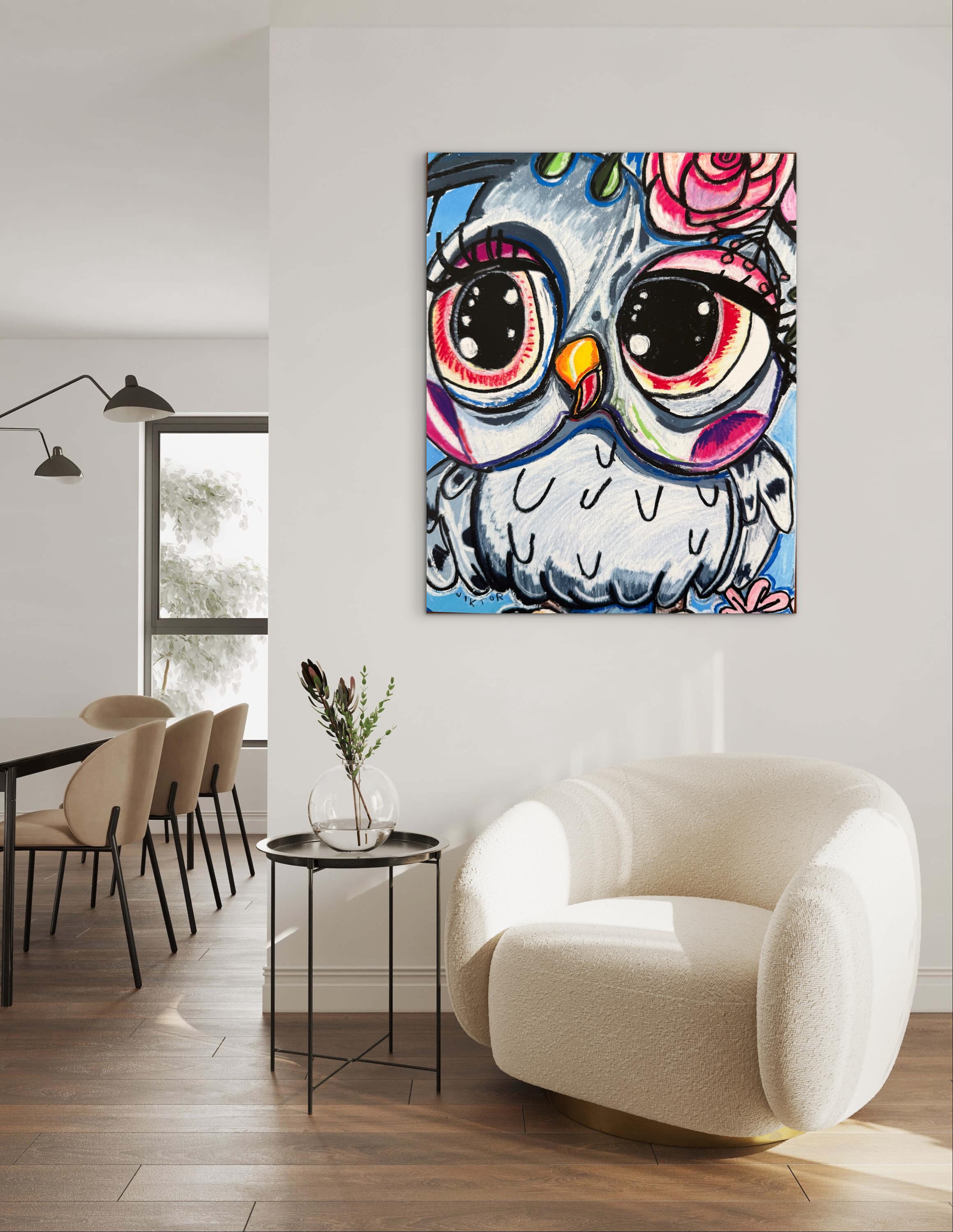 Owl - Animal Pop Art Prints, ANIMAL Canvas Print, Colorful Poster