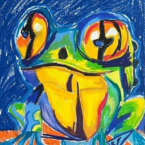 FROG - Animal Pop Art Print, ANIMAL Canvas Print, Colorful Poster, Wall Art Painting, Colorful decoration, Frog design, Frog decoration, art