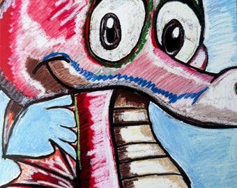 Seahorse - Pop Art Prints, Canvas Print, Colorful Poster, Wall Painting, Colorful decoration, Marine life