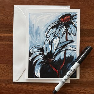 Cartes de voeux avec fleurs, jeu de cartes, cartes faites main aquarelles, cartes de coeurs pour les amoureux, anniversaire, cadeau de Noël, Saint-Valentin, fleur de marguerite