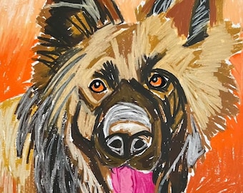 German Shepherd Pop Art Print – Colorful Dog Wall Decor