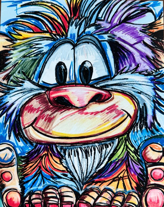 MONKEY MARK ハロウィン 猿 グラフィックアート A1サイズ MONKEY MARK パラシュート猿 グラフィックアート A1サイズ Silly